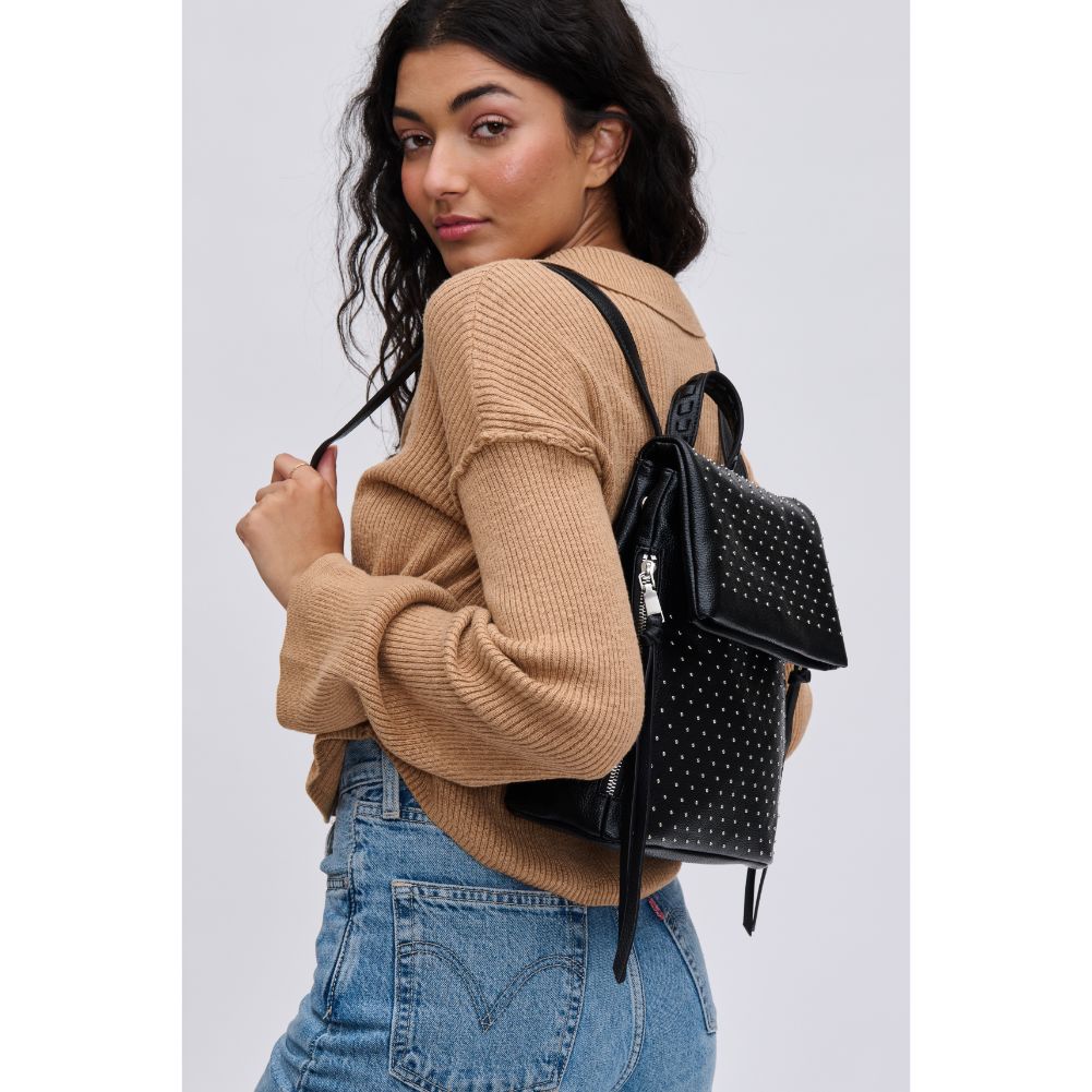 Woman wearing Black Urban Expressions Bianca Backpack 840611113863 View 2 | Black