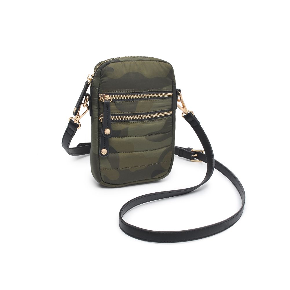 Product Image of Urban Expressions Evelyn Cell Phone Crossbody 840611181985 View 6 | Green Camo