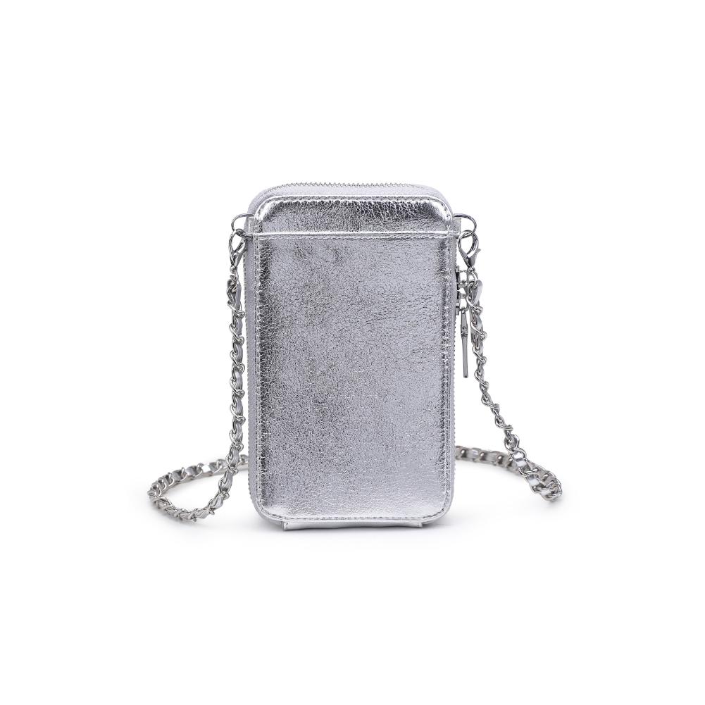 Product Image of Urban Expressions Bodie Cell Phone Crossbody 840611123398 View 7 | Silver