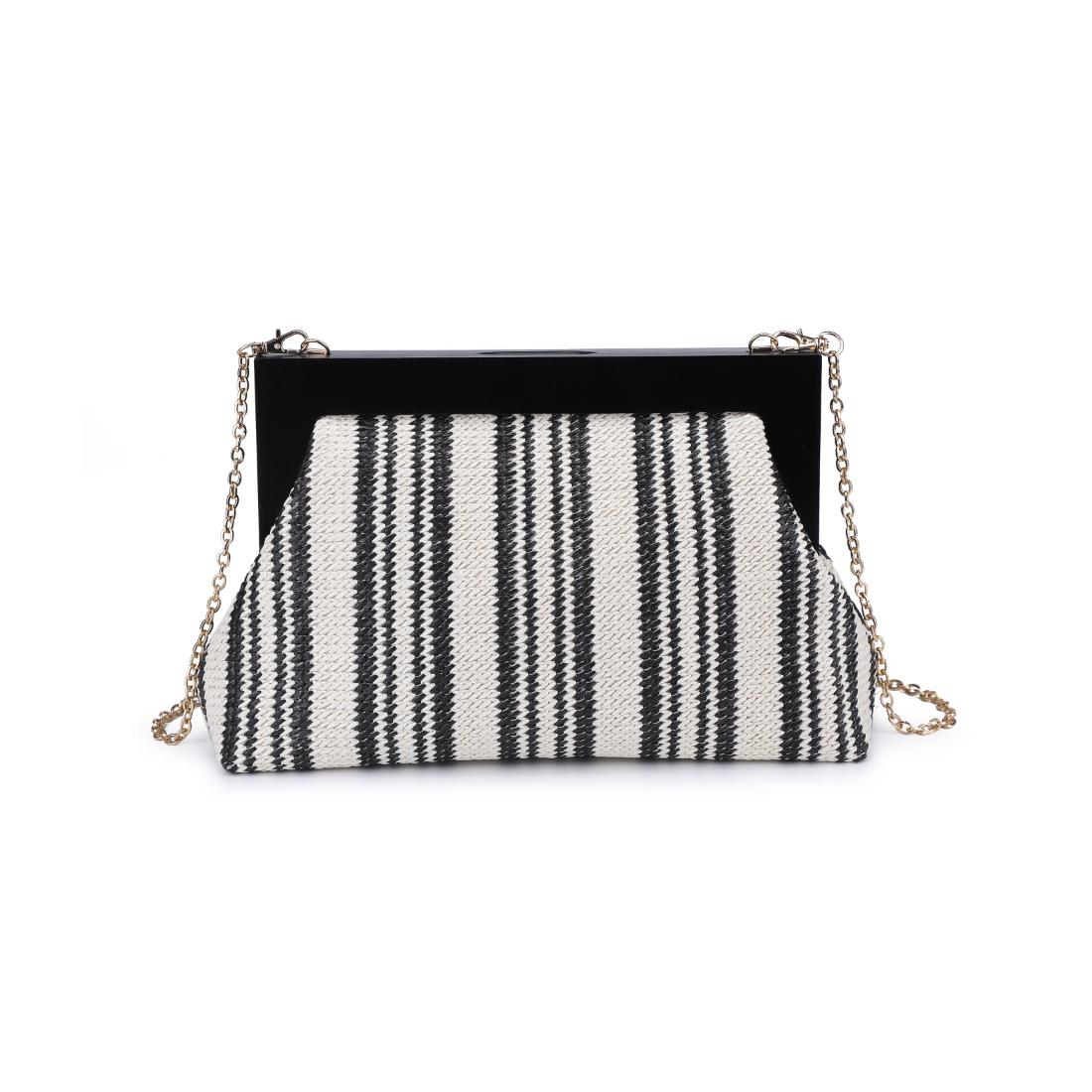 Product Image of Urban Expressions Margot Clutch 840611143655 View 5 | Black White