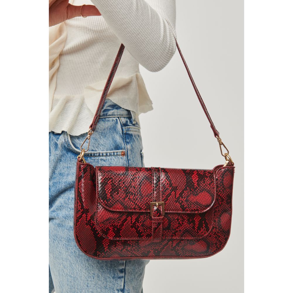 Woman wearing Red Urban Expressions Alexandra Shoulder Bag 840611182906 View 4 | Red