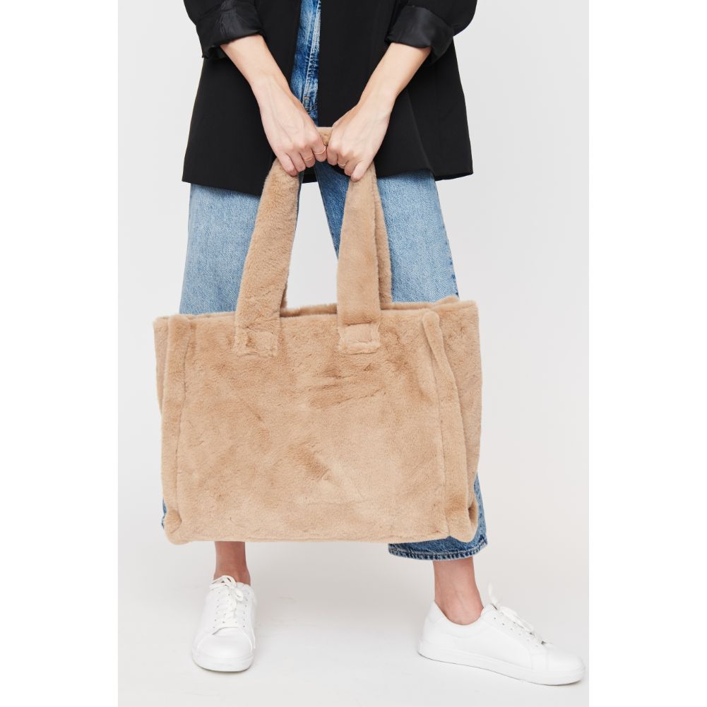 Woman wearing Natural Urban Expressions Melanie Tote 840611103857 View 2 | Natural