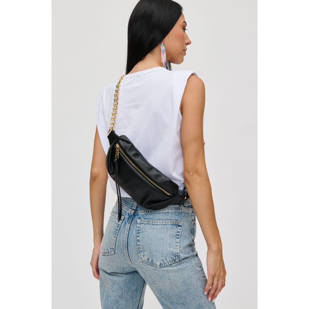 Woman wearing Black Urban Expressions Celine Belt Bag 840611113832 View 2 | Black