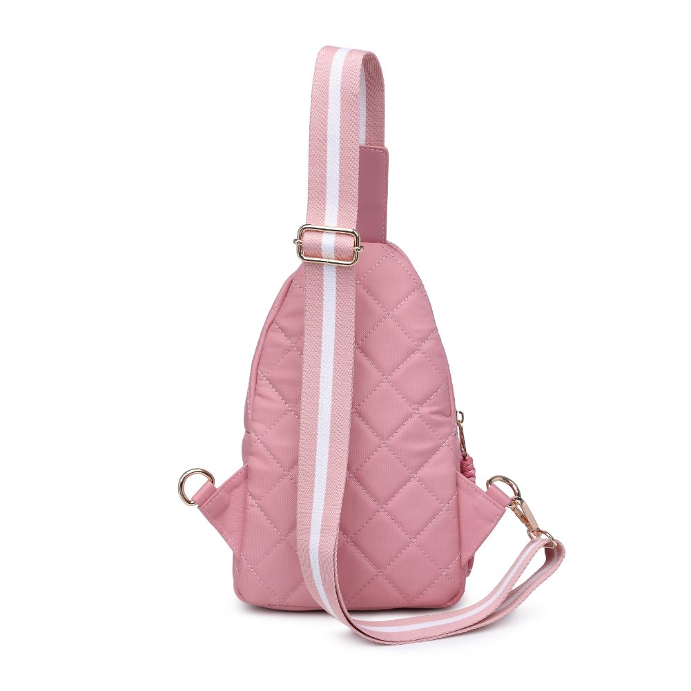 Product Image of Urban Expressions Ace - Quilted Nylon Sling Backpack 840611101709 View 7 | Pastel Pink