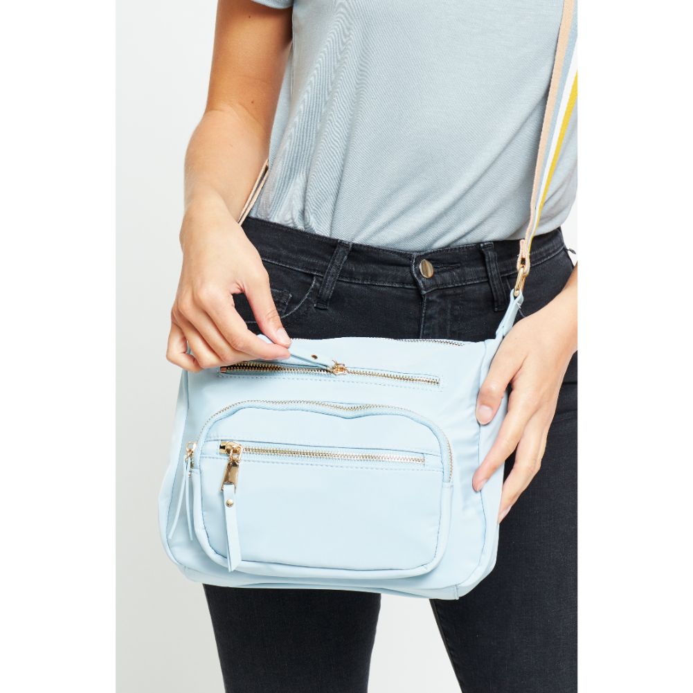 Woman wearing Aqua Urban Expressions Mason Messenger 840611180711 View 4 | Aqua