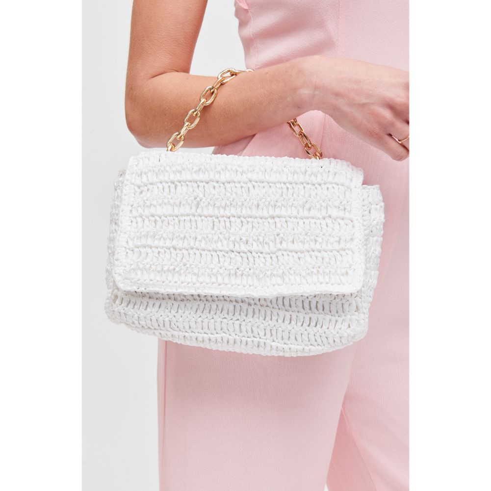 Woman wearing White Urban Expressions Catalina Crossbody 840611111289 View 4 | White