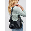 Woman wearing Black Urban Expressions Corey Shoulder Bag 818209016339 View 1 | Black