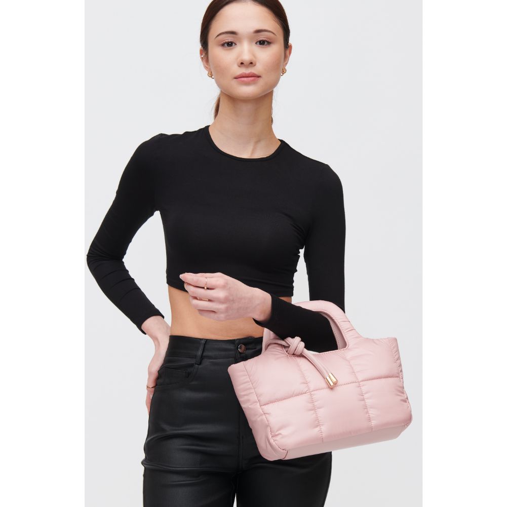 Woman wearing Pink Urban Expressions Quimby Crossbody 840611122230 View 2 | Pink