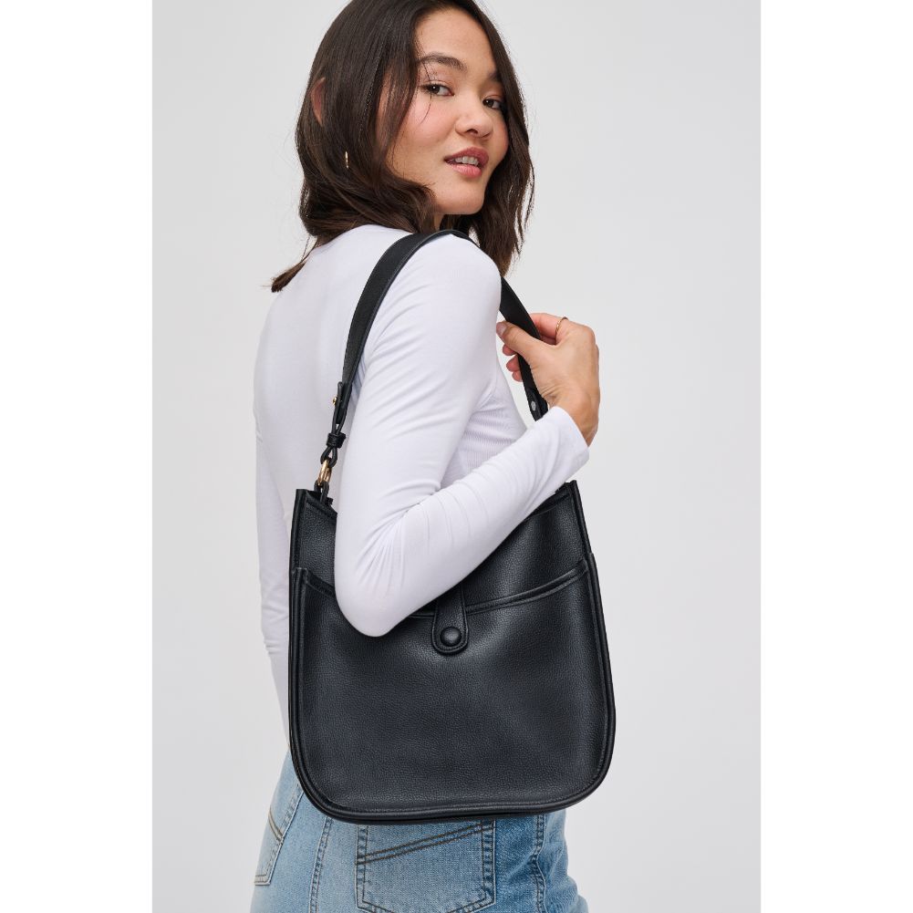 Woman wearing Black Urban Expressions Leota Crossbody 840611119919 View 2 | Black