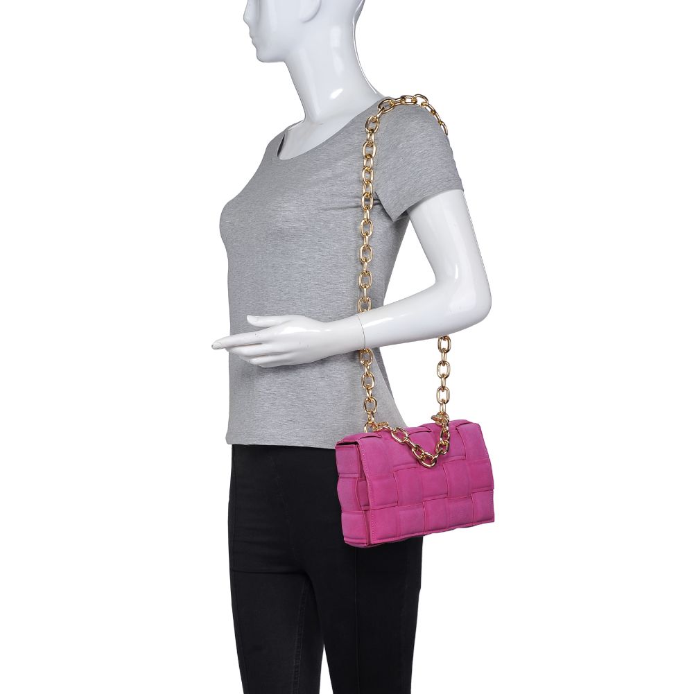 Product Image of Urban Expressions Ines Suede Crossbody 840611100498 View 5 | Magenta