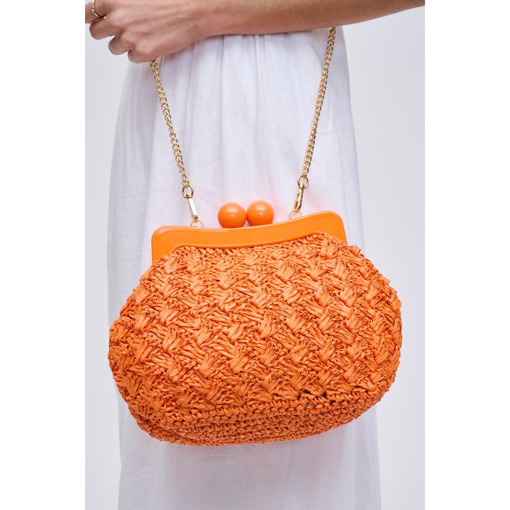 Woman wearing Orange Urban Expressions Naomi Crossbody 840611119704 View 4 | Orange