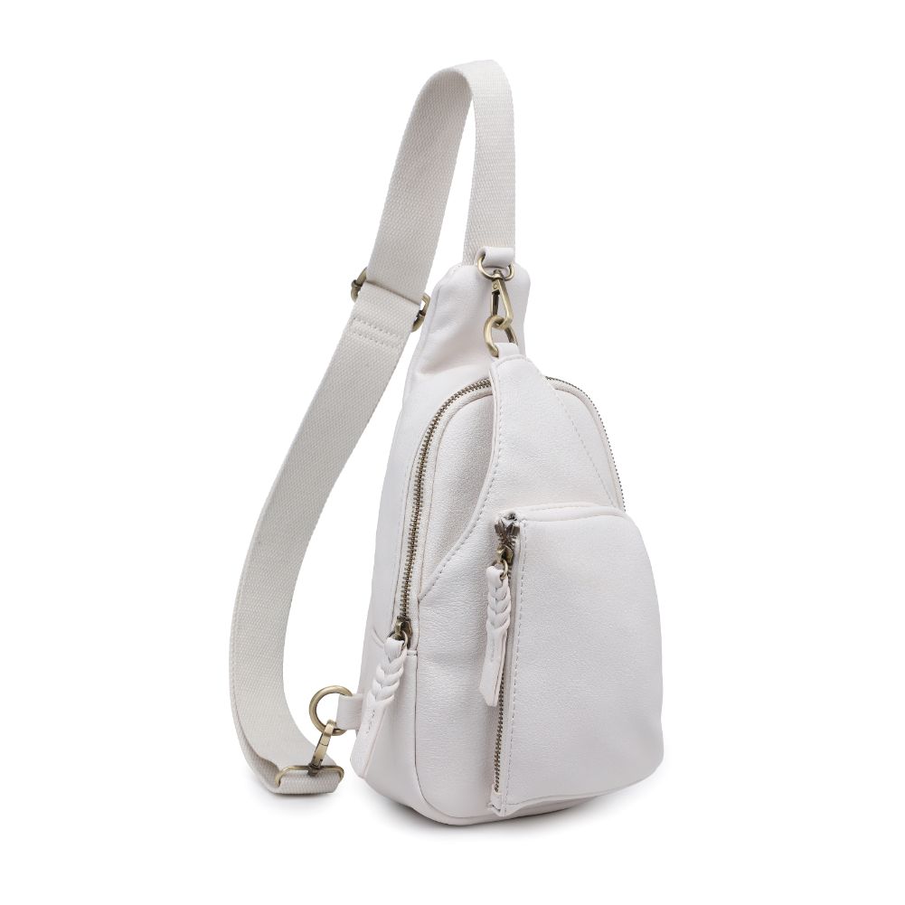 Product Image of Urban Expressions Wendall Sling Backpack 840611107237 View 6 | Ivory