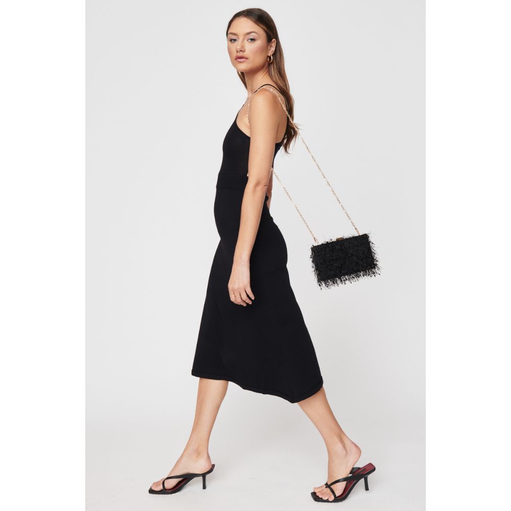 Woman wearing Black Urban Expressions Shoshanna Evening Bag 840611103314 View 3 | Black