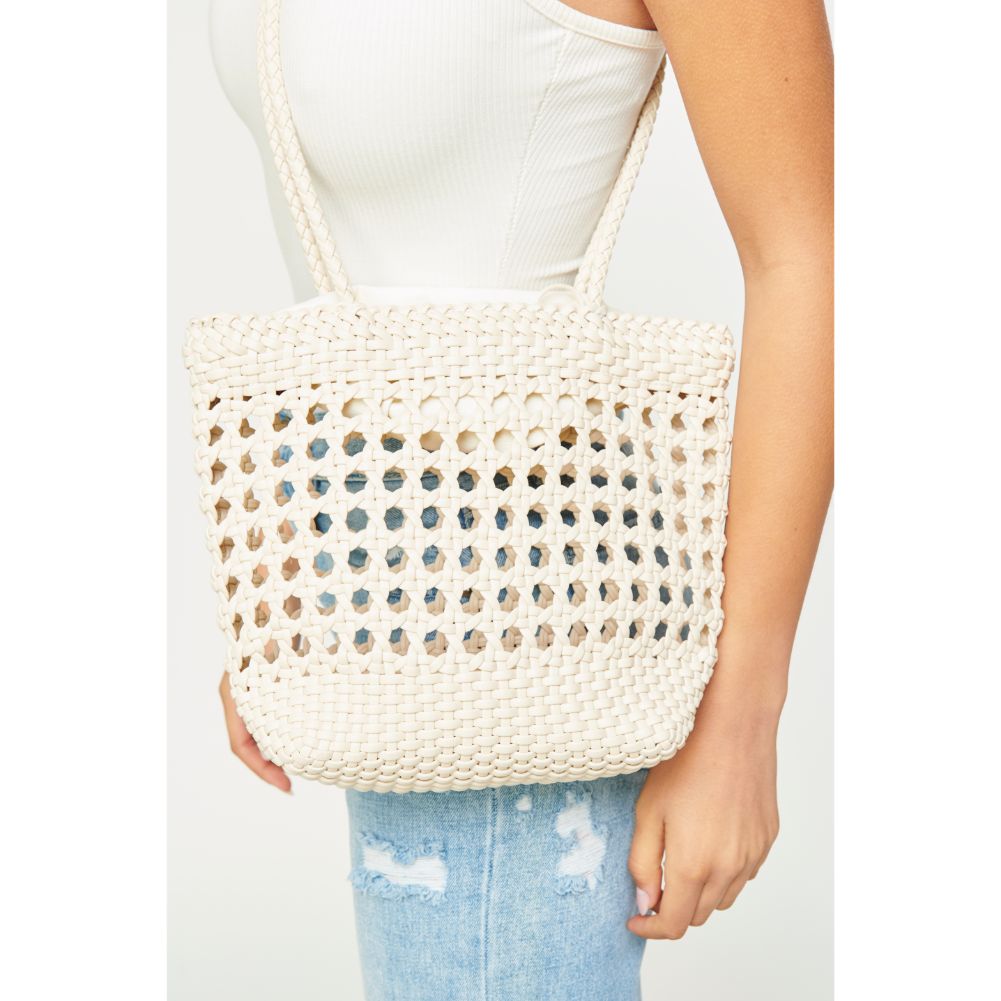 Woman wearing Cream Urban Expressions Cordoba Shoulder Bag 840611170316 View 3 | Cream