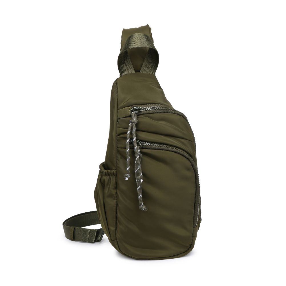 Product Image of Urban Expressions Parc Sling Backpack 840611114440 View 5 | Olive