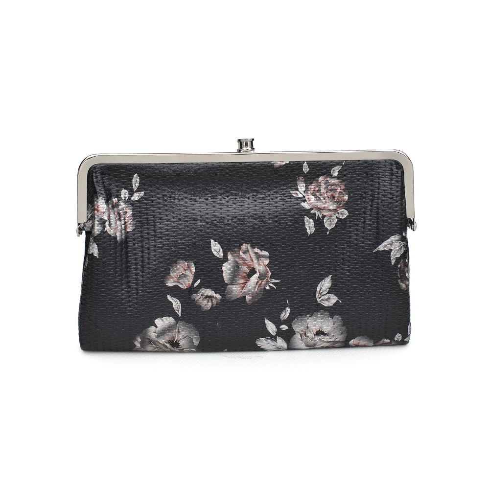 Product Image of Urban Expressions Sandra Floral Wallet 840611151643 View 7 | Black