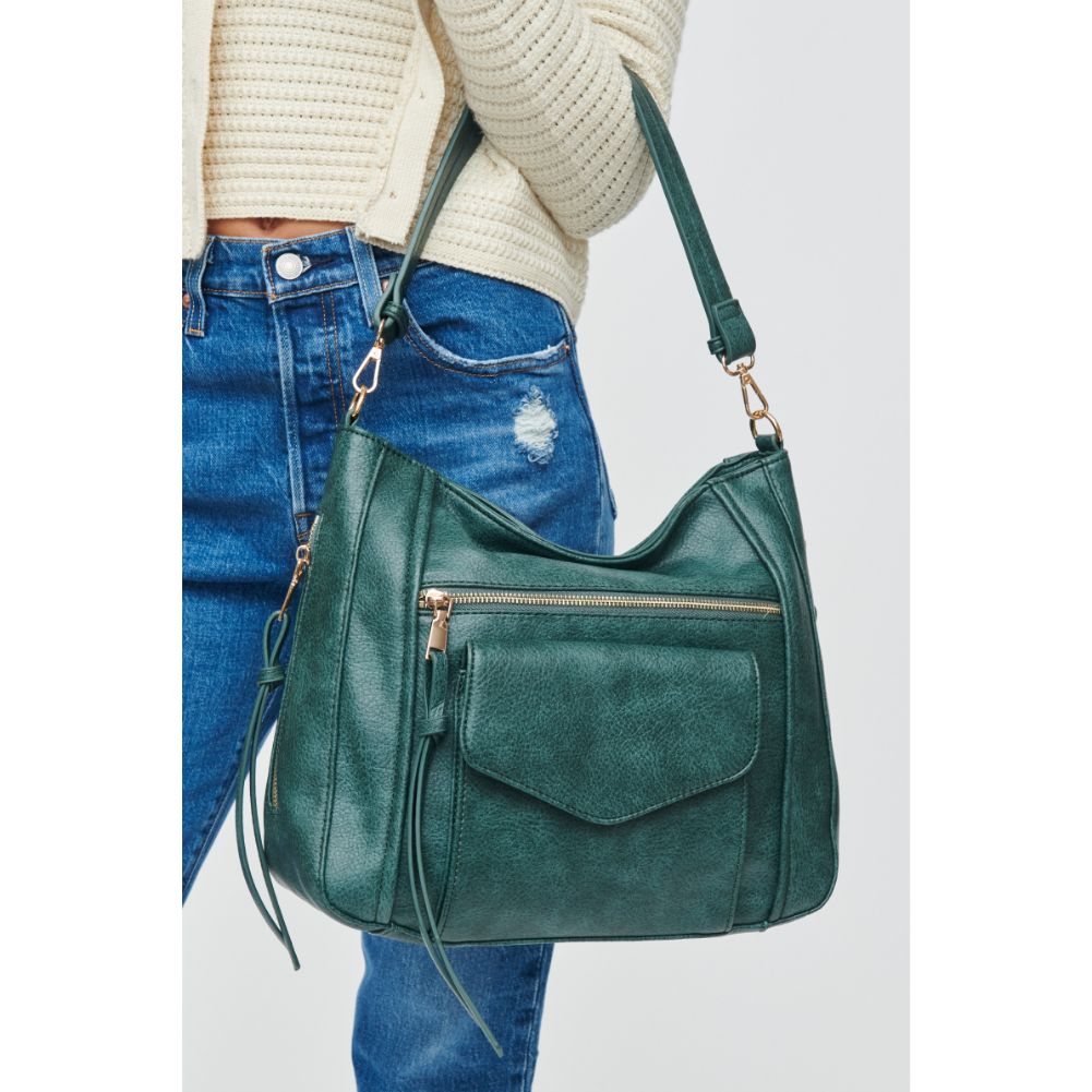 Woman wearing Emerald Urban Expressions Brooke Hobo 840611107985 View 4 | Emerald