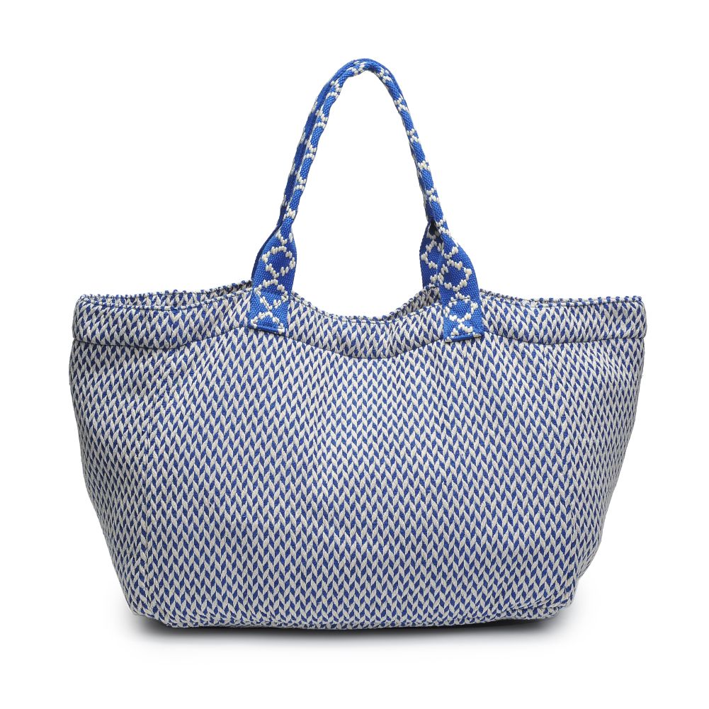 Product Image of Urban Expressions Marbella Tote 818209015738 View 7 | Blue White