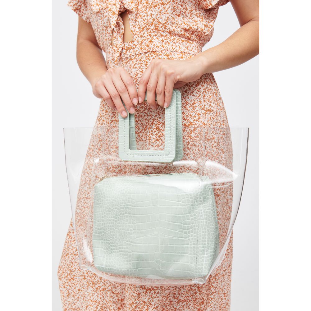 Woman wearing Light Mint Urban Expressions Siesta Tote 840611162502 View 1 | Light Mint