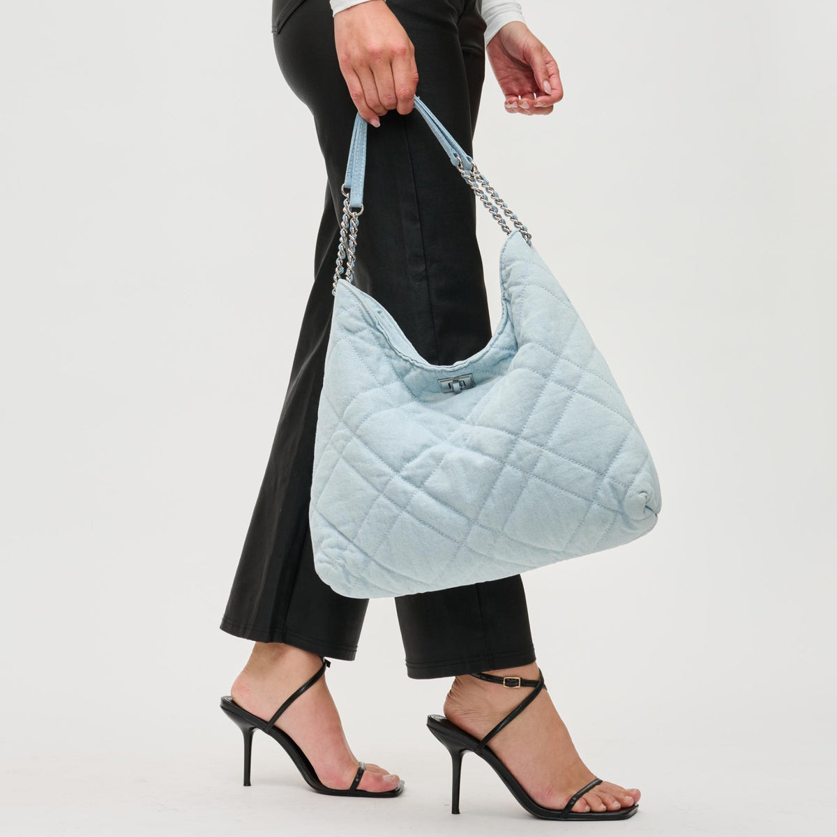 Woman wearing Denim Urban Expressions Katina Hobo 840611155849 View 2 | Denim