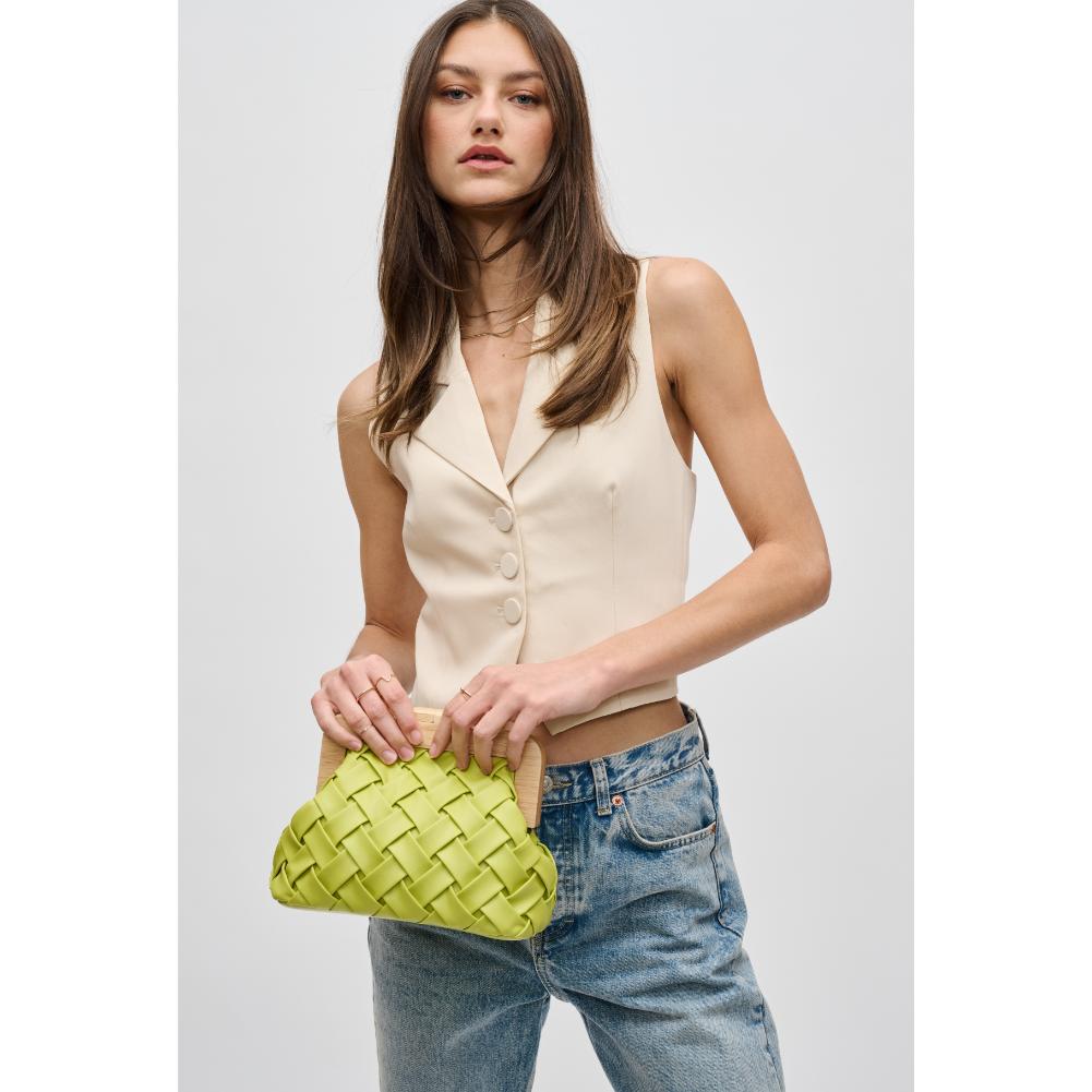 Woman wearing Citron Urban Expressions Matilda Crossbody 840611192097 View 2 | Citron