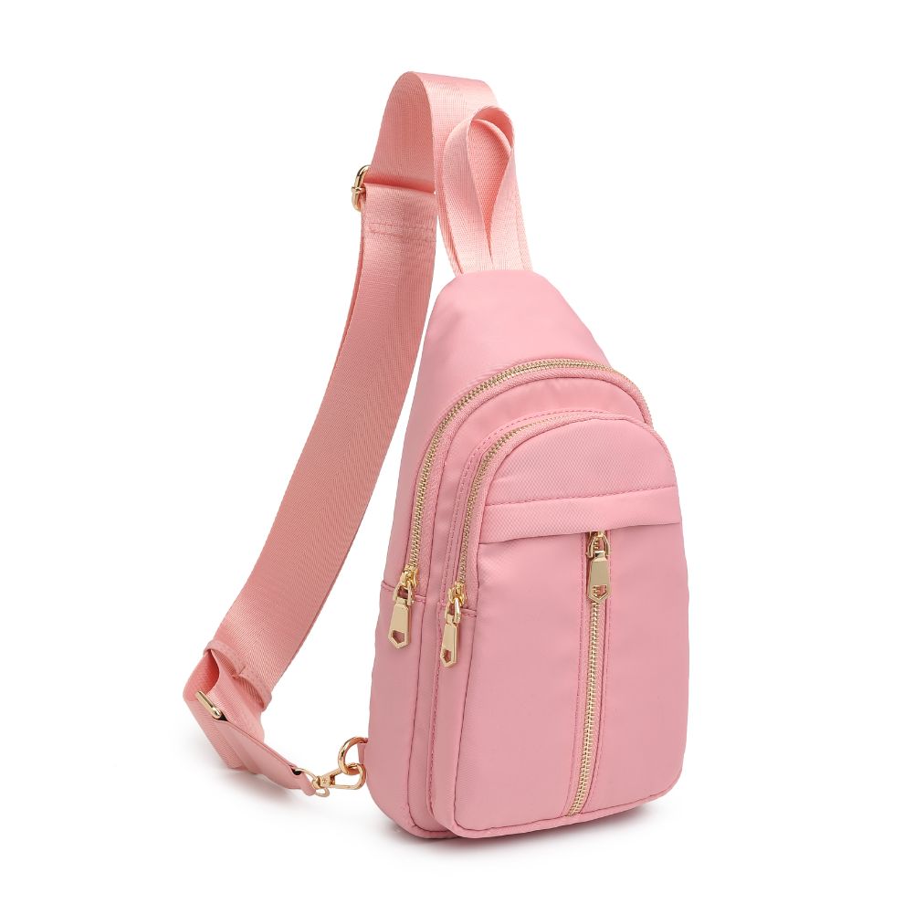 Product Image of Urban Expressions Wagner Sling Backpack 840611108357 View 6 | Blush