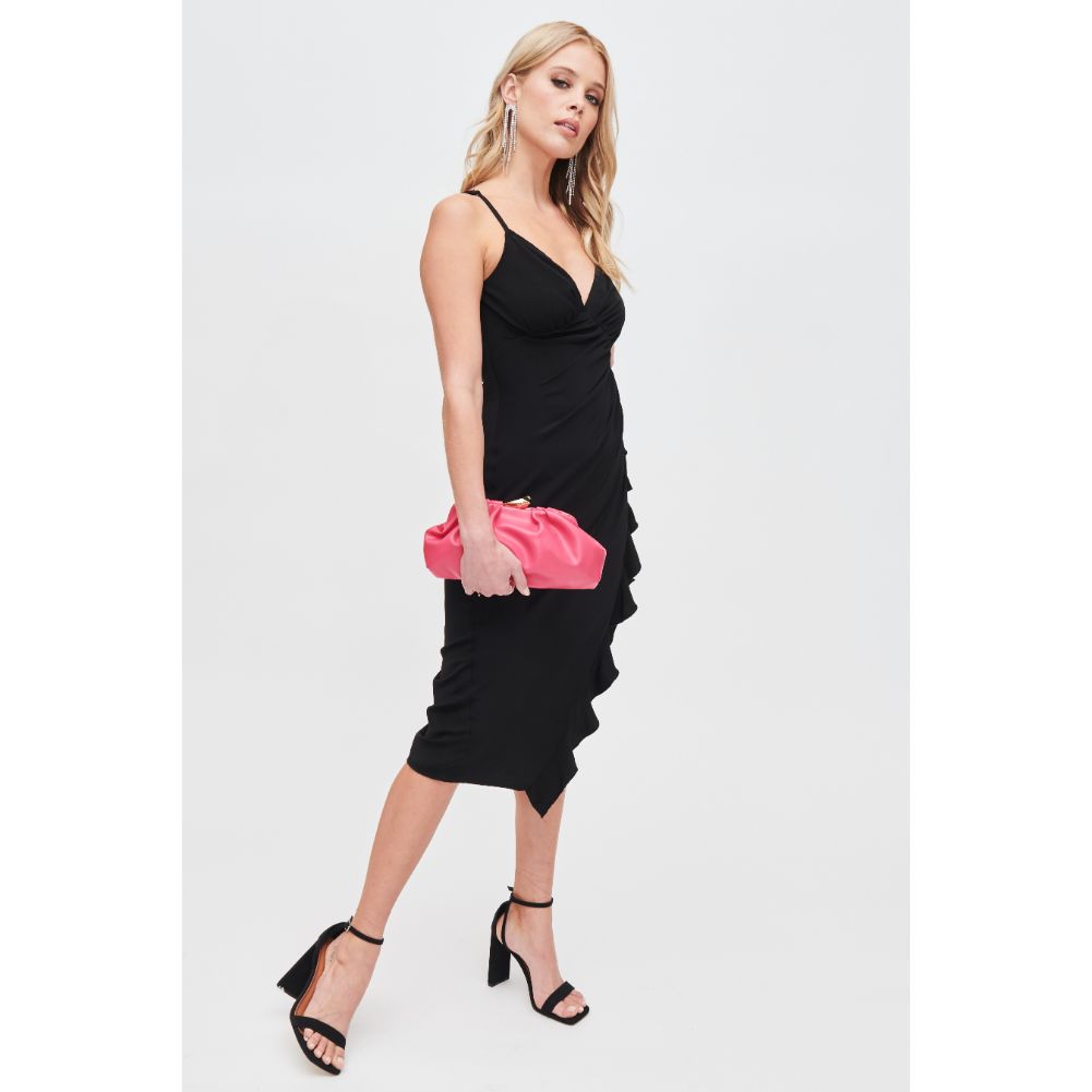 Woman wearing Bubblegum Urban Expressions Welma Clutch 840611107268 View 2 | Bubblegum