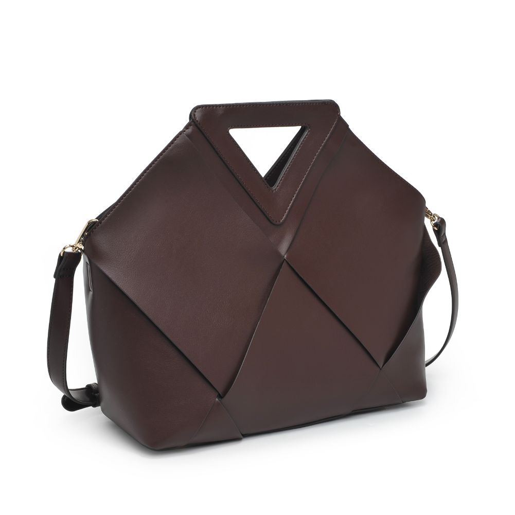 Product Image of Urban Expressions Athena Satchel 840611104205 View 6 | Chocolate