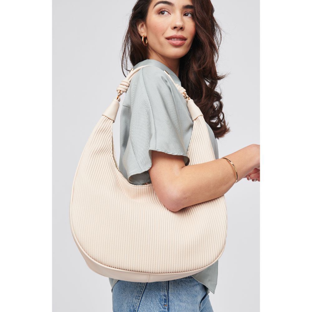 Woman wearing Cream Urban Expressions Ashely Hobo 818209016957 View 1 | Cream