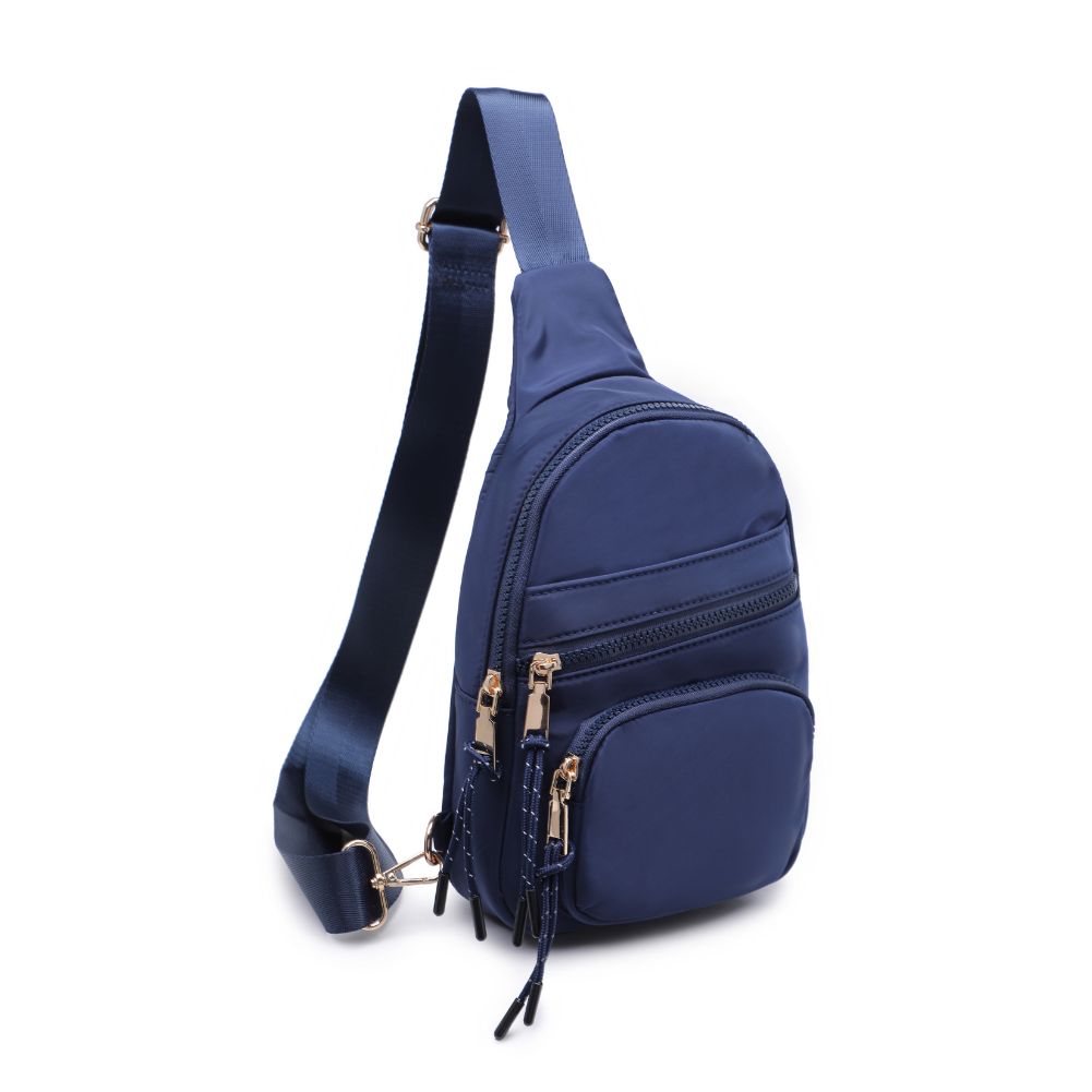 Product Image of Urban Expressions Sid Sling Backpack 840611120694 View 6 | Navy