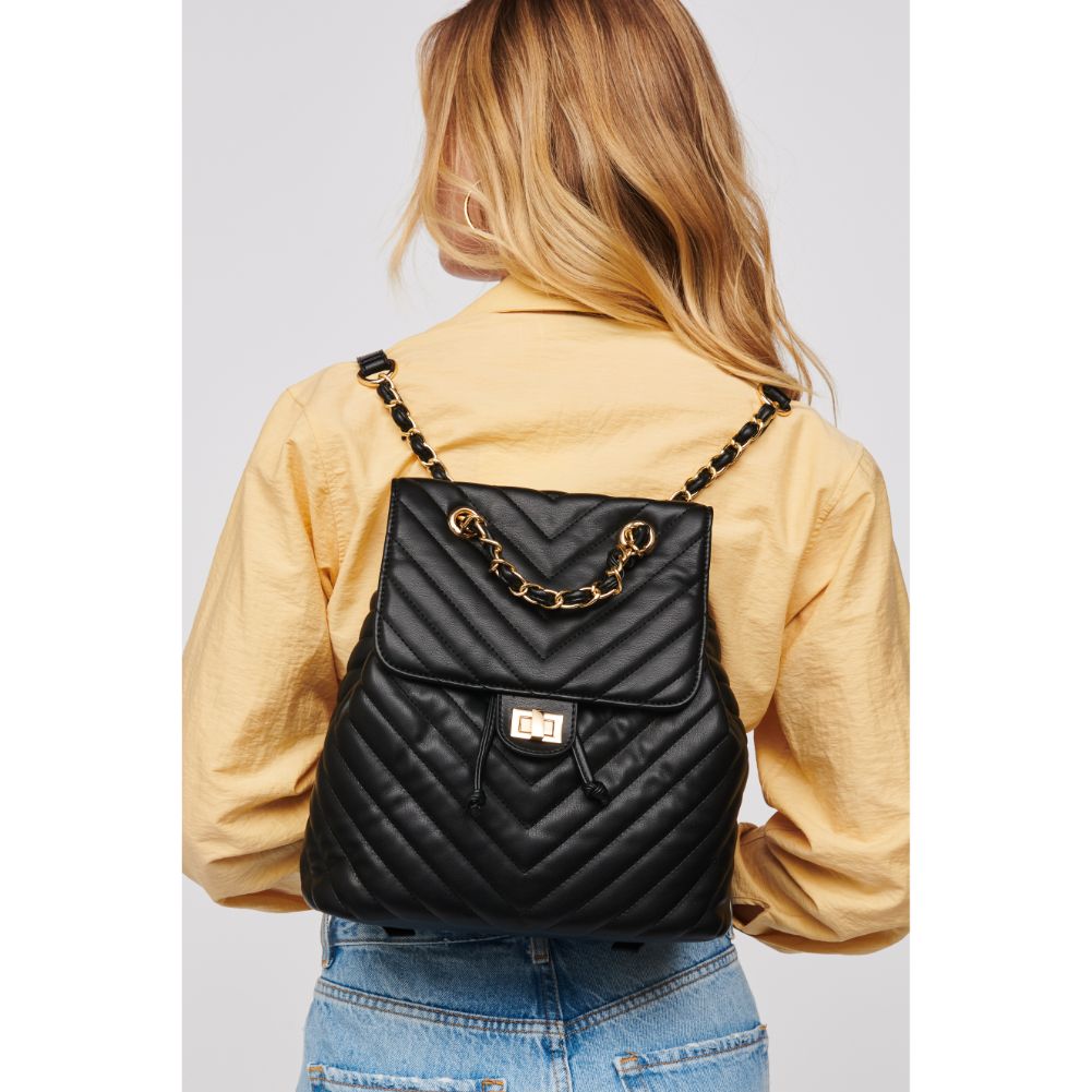 Woman wearing Black Urban Expressions Yessenia Backpack 840611167323 View 2 | Black