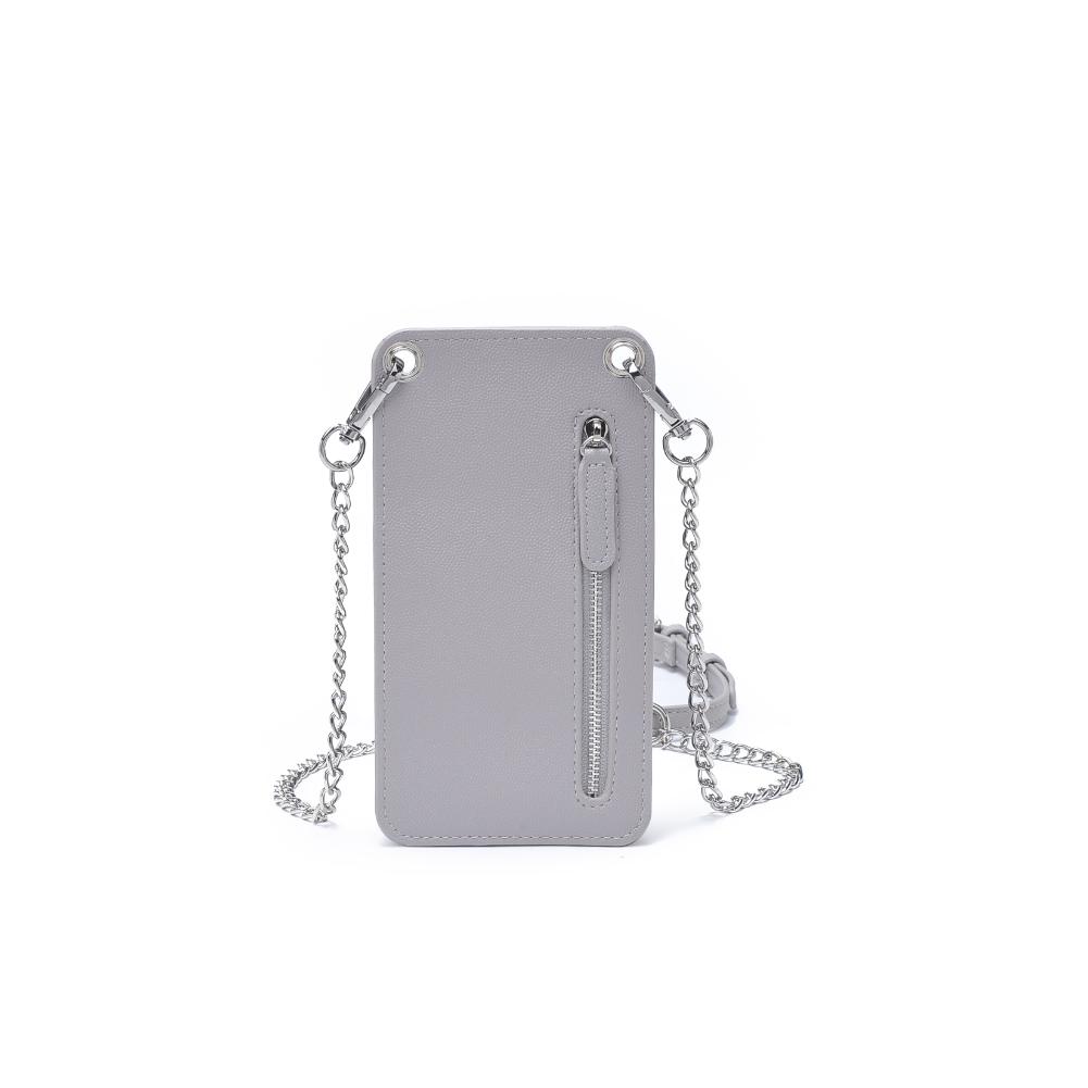 Product Image of Urban Expressions Claire - Chevron Stitch Cell Phone Crossbody 840611190642 View 7 | Dove Grey