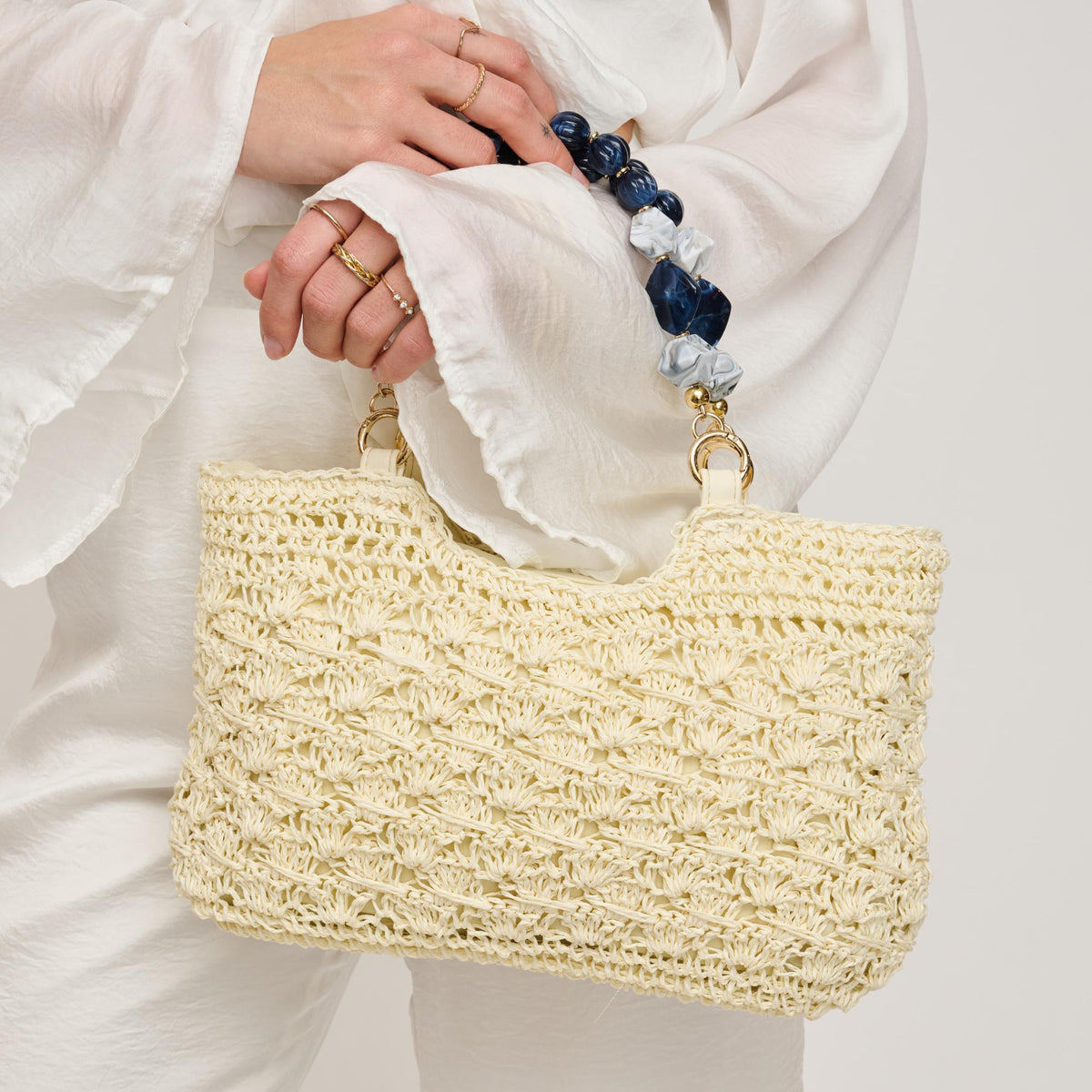 Woman wearing Ivory Urban Expressions Nora Tote 840611135957 View 1 | Ivory