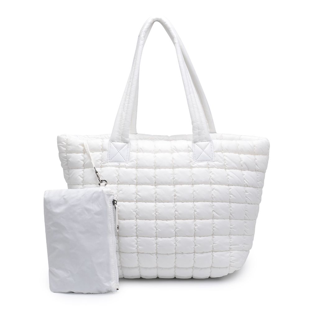 Product Image of Urban Expressions Breakaway - Puffer Tote 840611119889 View 5 | Ivory