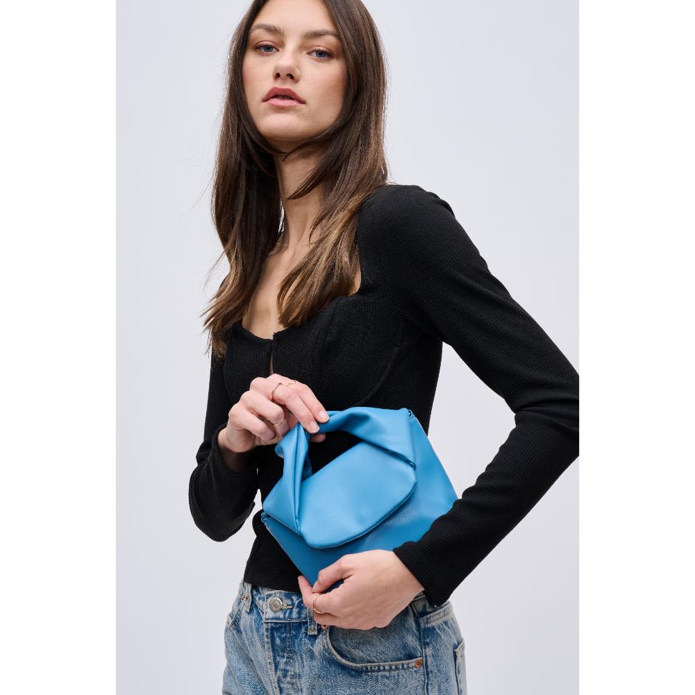 Woman wearing Denim Urban Expressions Jules Crossbody 840611191502 View 4 | Denim