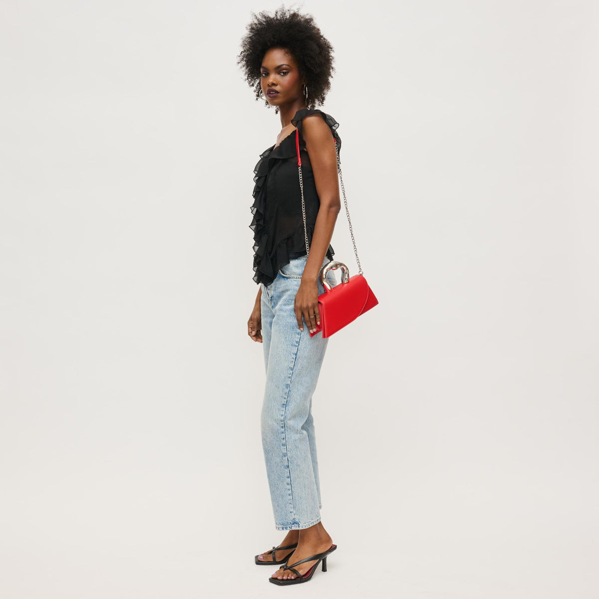 Woman wearing Red Urban Expressions Alexander Crossbody 840611157065 View 2 | Red