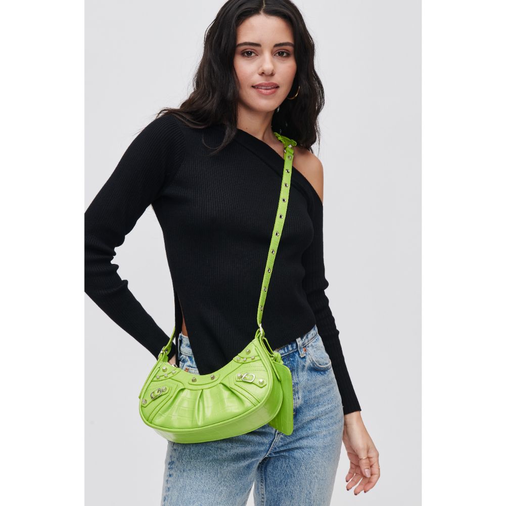 Woman wearing Citron Urban Expressions Bellatrix Crossbody 840611105592 View 2 | Citron