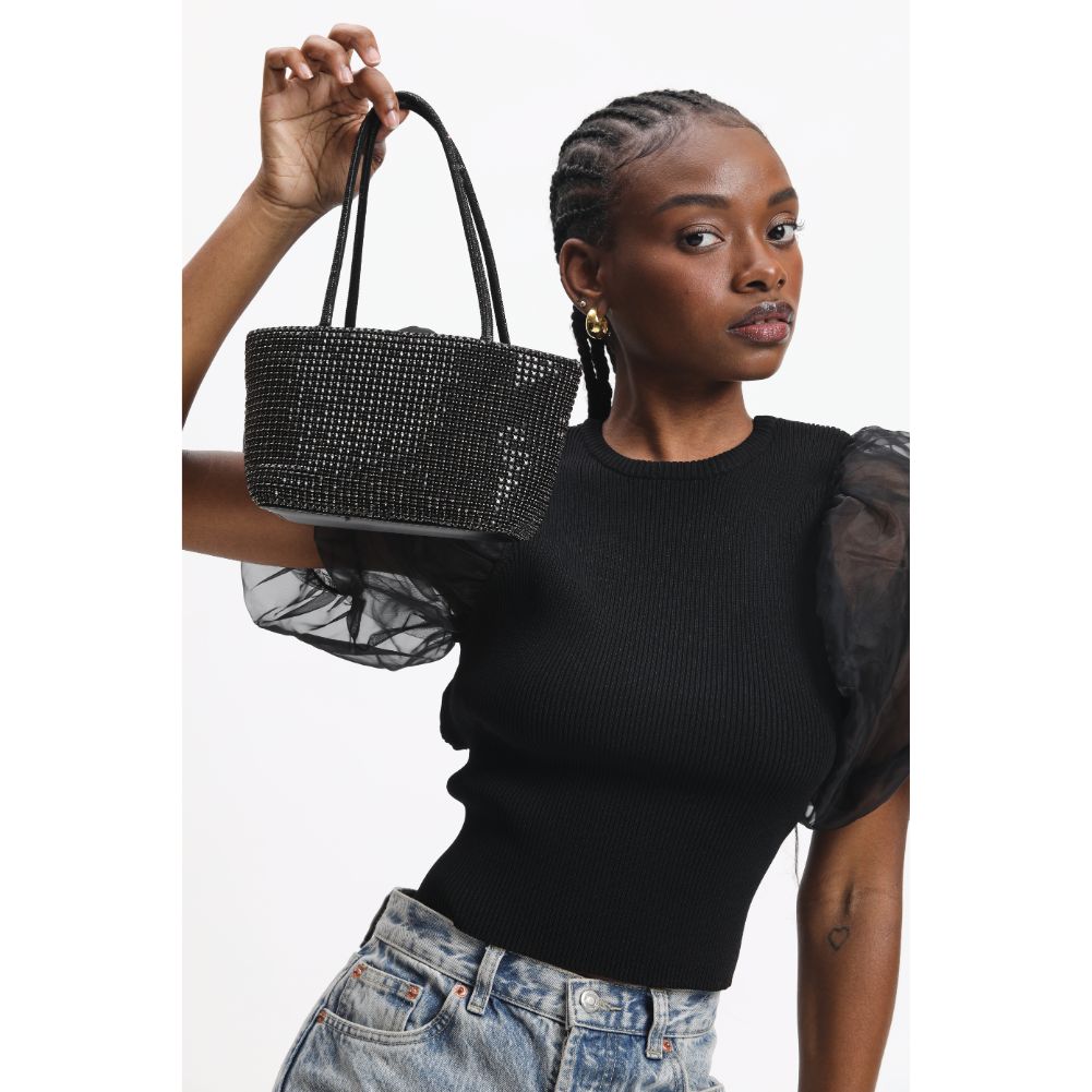 Woman wearing Black Urban Expressions Raina Evening Bag 840611114600 View 1 | Black