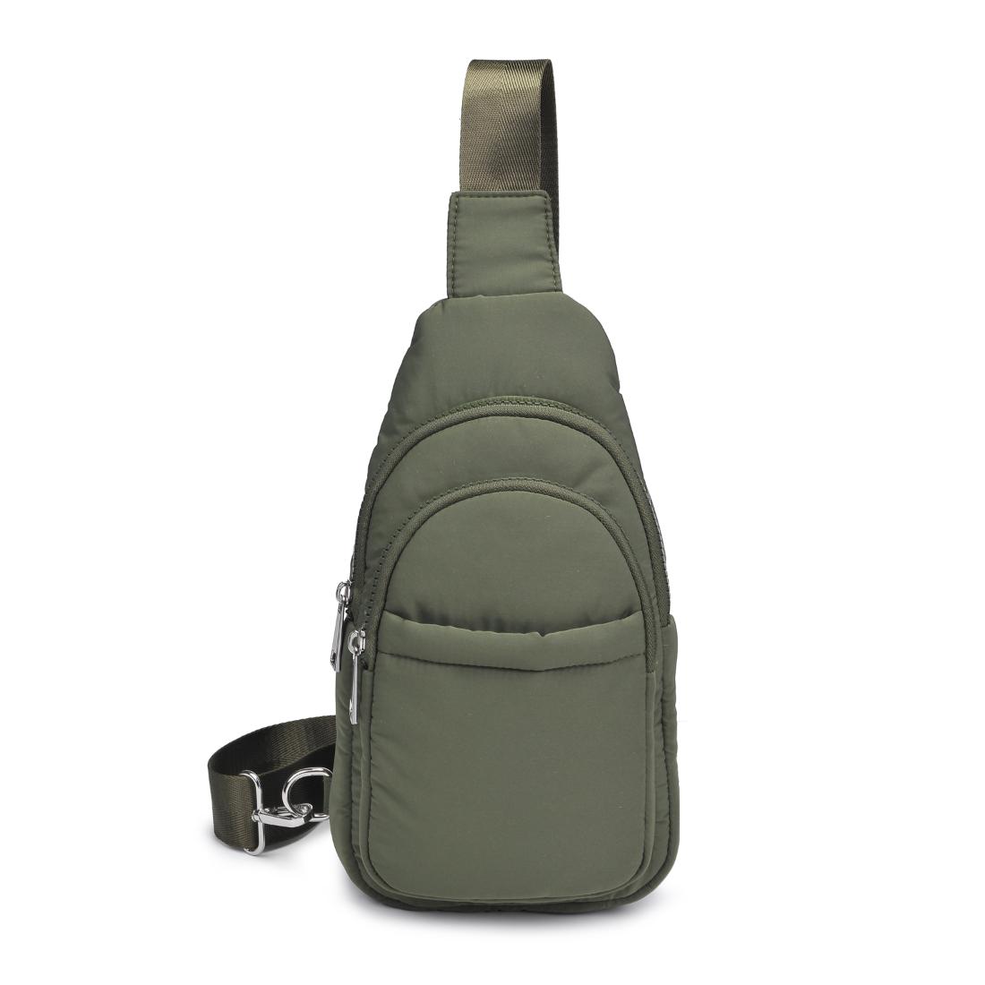 Product Image of Urban Expressions Kenny Sling Backpack 840611124968 View 5 | Olive