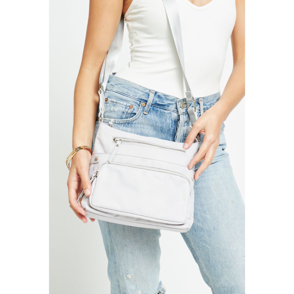 Woman wearing Dove Grey Urban Expressions Julia Crossbody 840611178404 View 4 | Dove Grey