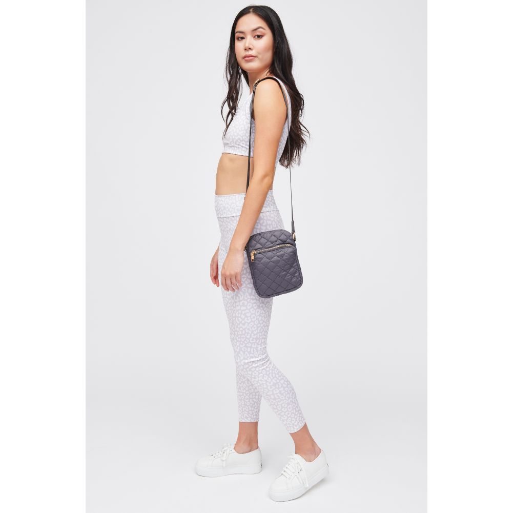 Woman wearing Carbon Urban Expressions Lane Crossbody 840611182715 View 4 | Carbon