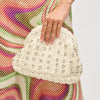 Woman wearing Ivory Urban Expressions Gwendolyn Clutch 840611193346 View 1 | Ivory