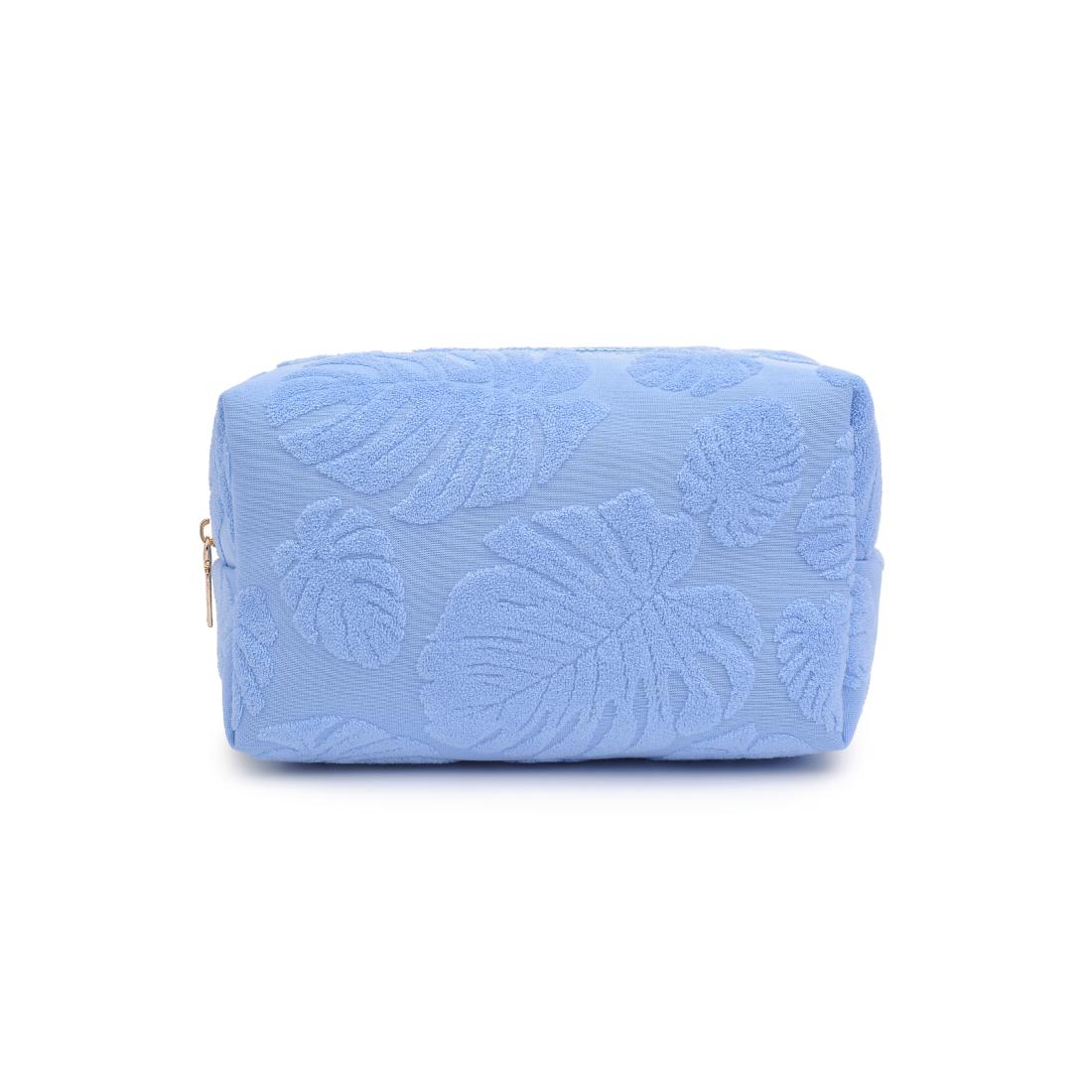 Product Image of Urban Expressions Palm Breeze Cosmetic Pouch 840611195333 View 5 | Light Blue