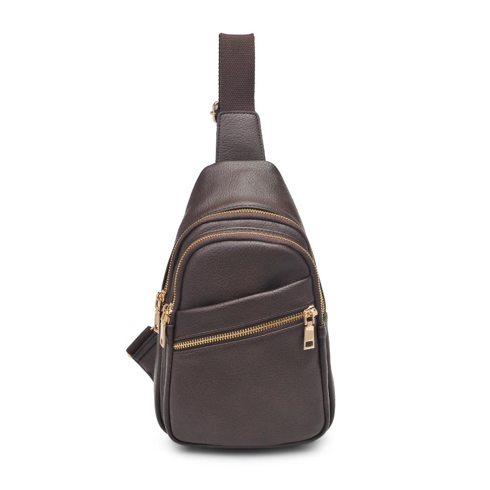 Product Image of Urban Expressions Zephyr Sling Backpack 840611193285 View 5 | Espresso