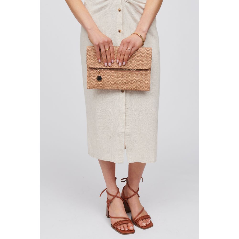 Woman wearing Natural Urban Expressions Gozo Clutch 818209017657 View 4 | Natural