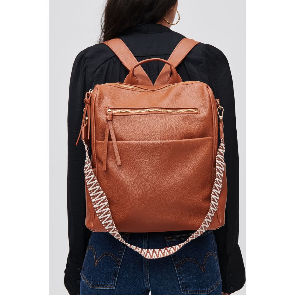 Woman wearing Tan Urban Expressions Oakley Backpack 840611109187 View 2 | Tan