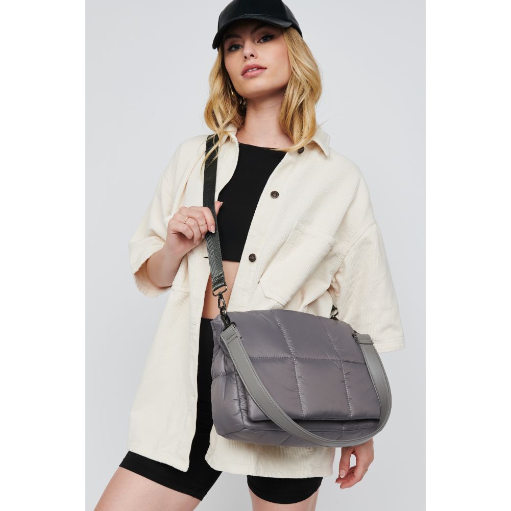 Woman wearing Carbon Urban Expressions Lissa Crossbody 818209010344 View 1 | Carbon