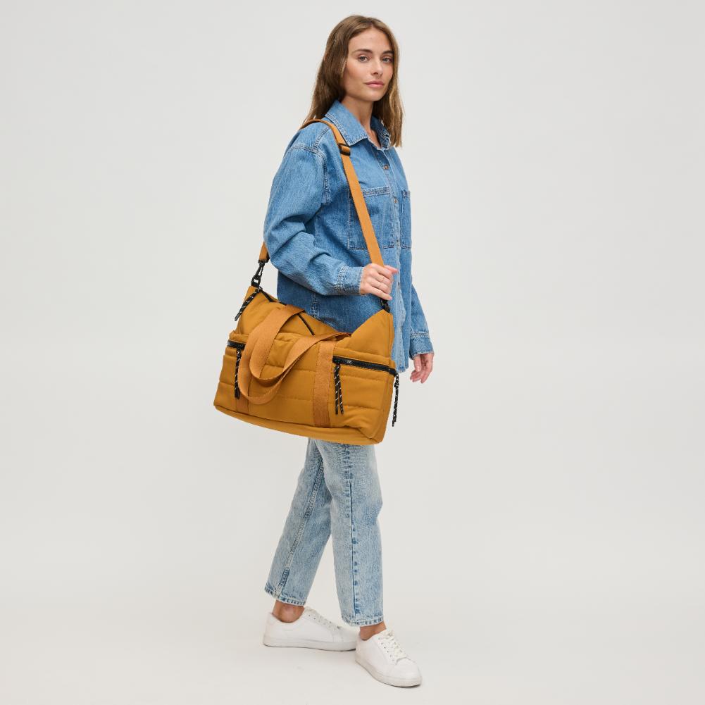 Woman wearing Mustard Urban Expressions Jessi Tote 840611141170 View 3 | Mustard