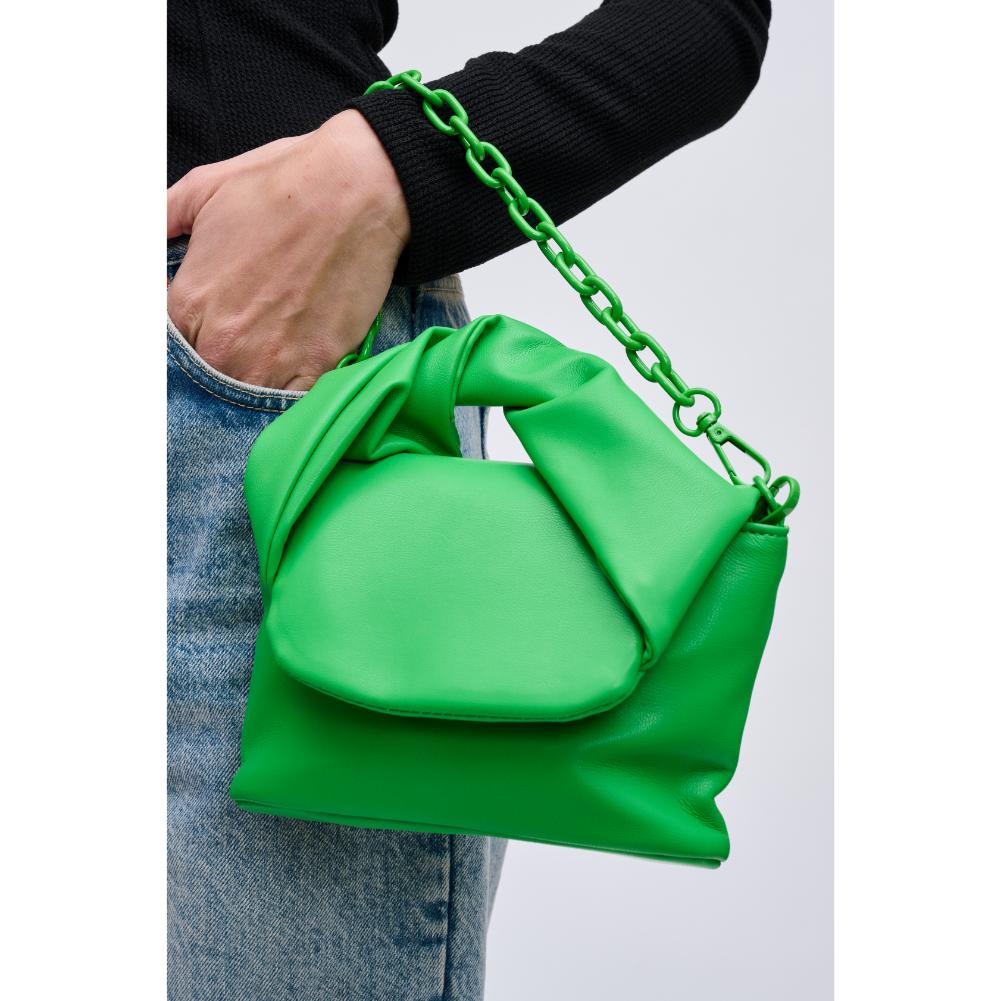 Woman wearing Lime Urban Expressions Jules Crossbody 840611191519 View 4 | Lime