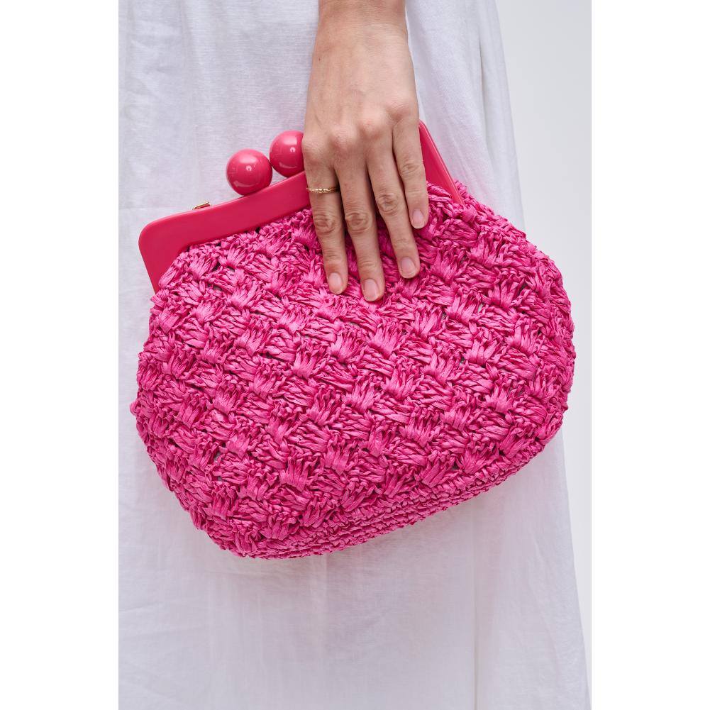 Woman wearing Hot Pink Urban Expressions Naomi Crossbody 840611119674 View 4 | Hot Pink